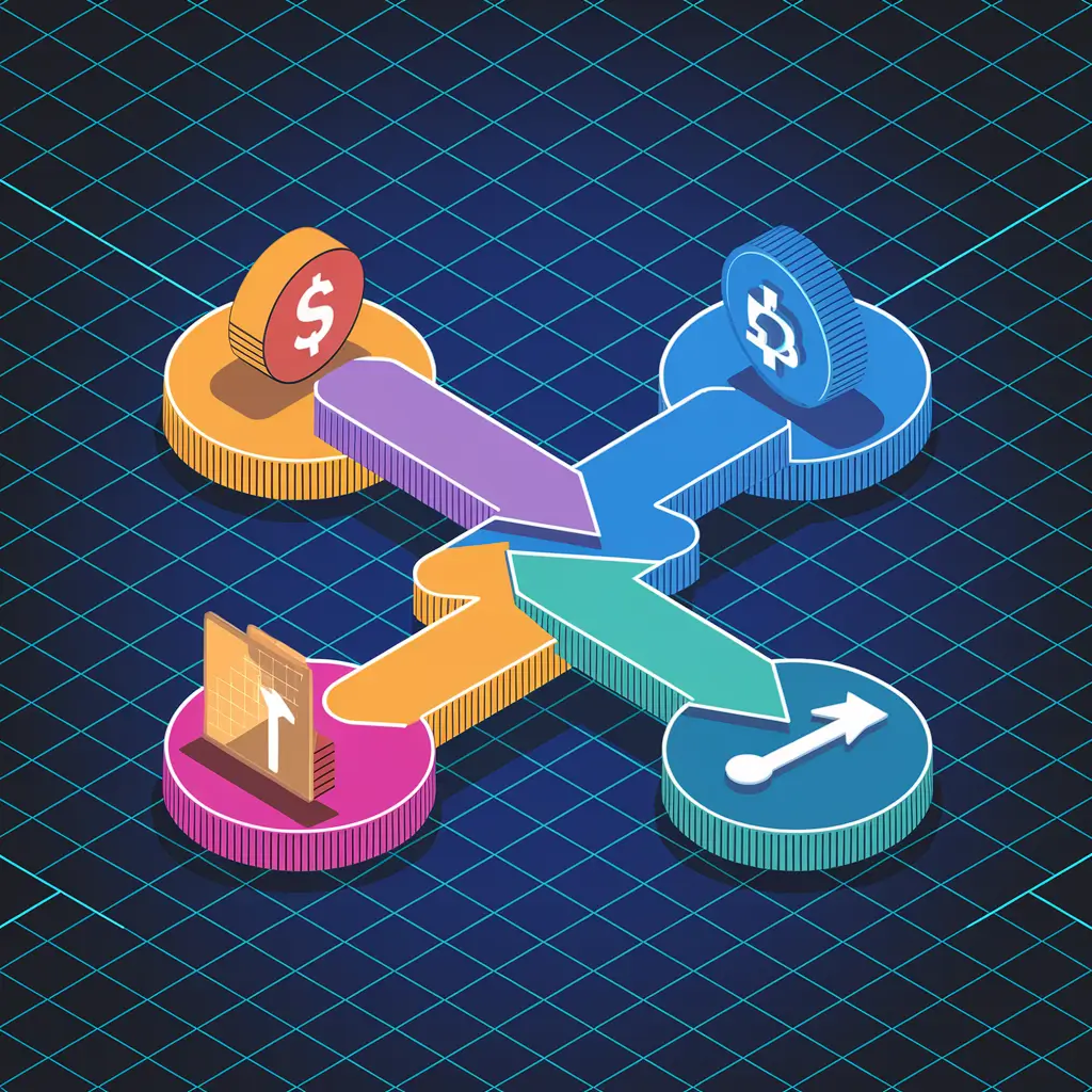 Infographic explaining types and benefits of stablecoins using crypto