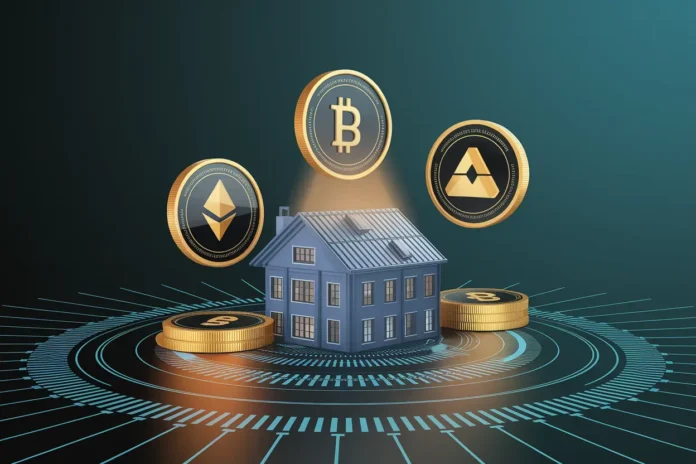 Real-world asset tokenization visual showing digital assets and blockchain integration