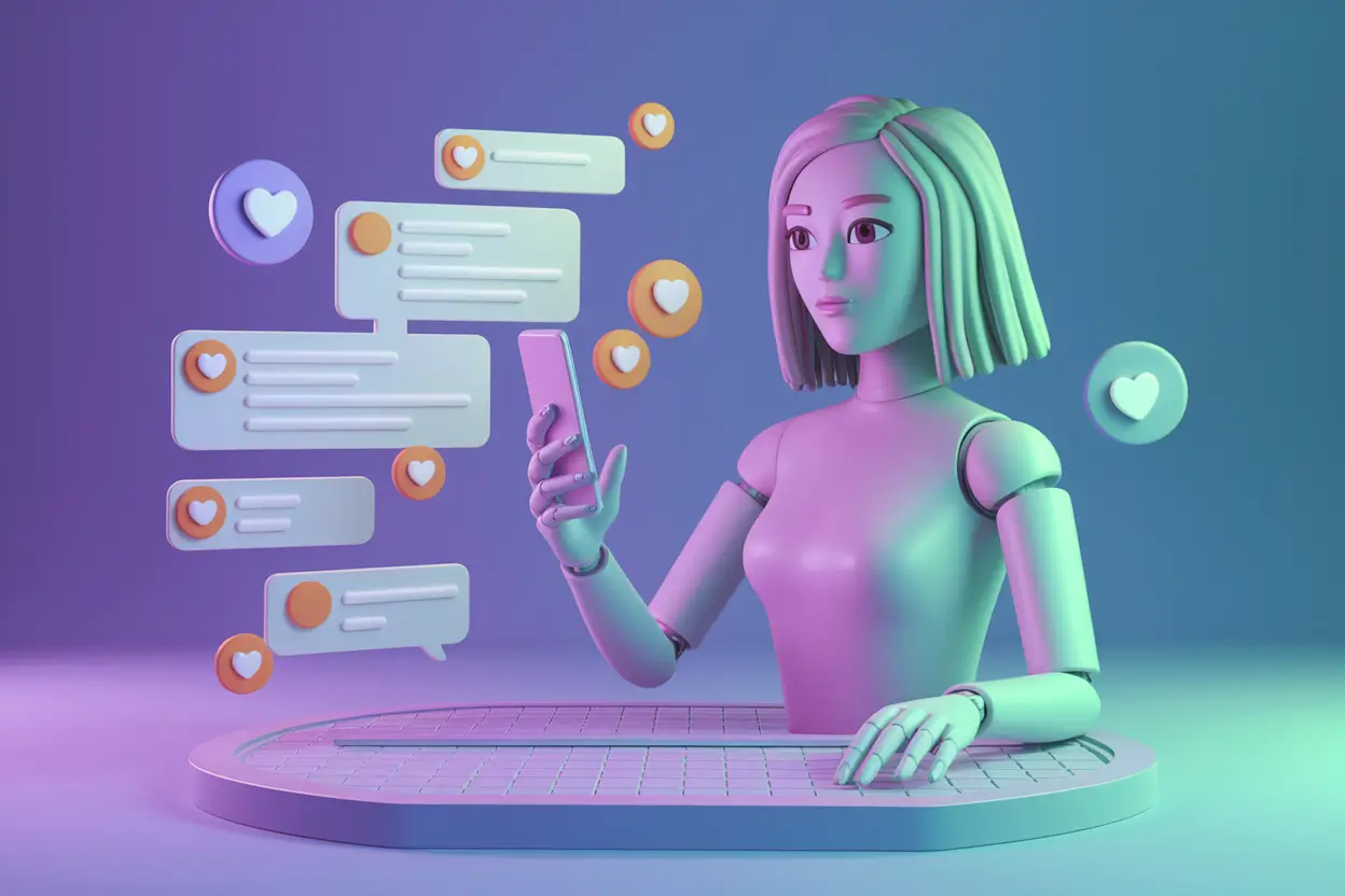 AI influencers interacting with users on social media