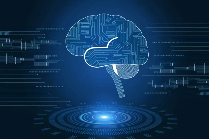 Illustration showcasing Artificial Intelligence in action across various industries