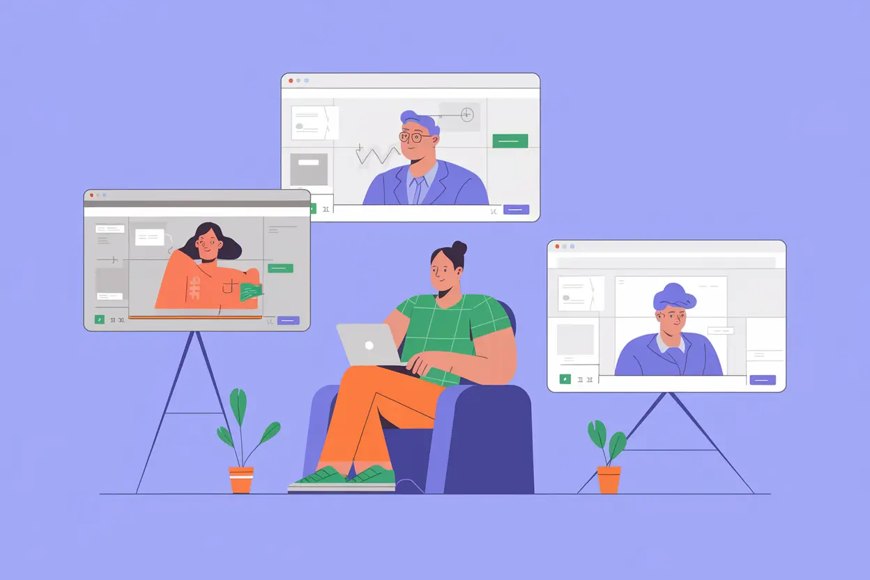 video to text AI transcription in action with interface screen