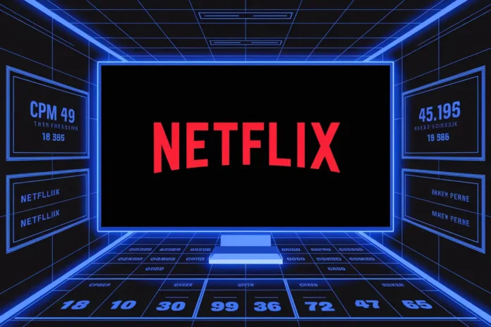 Impressions at Netflix advertising analytics dashboard visual