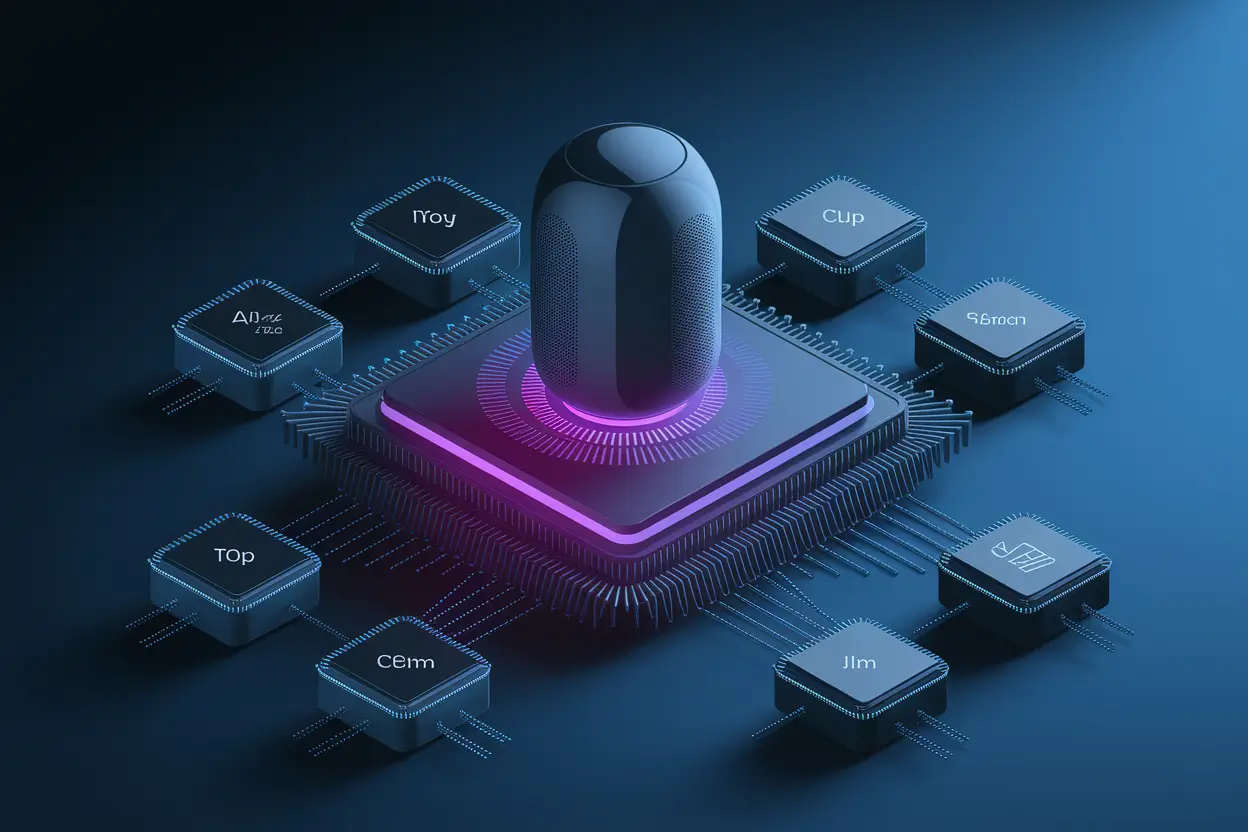 Illustration showing the Voice AI surge transforming businesses with speech technology