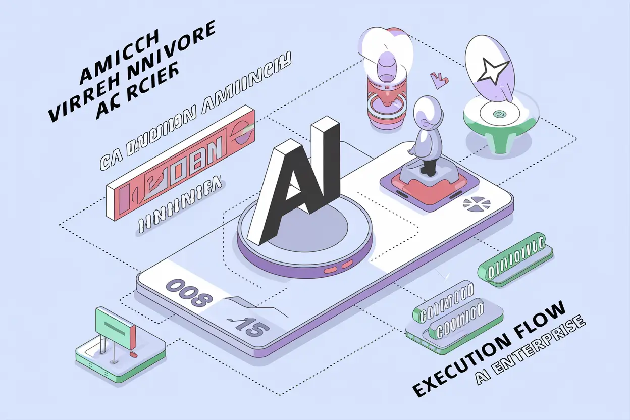 Illustration showing AI Ambition Gap in enterprise transformation
