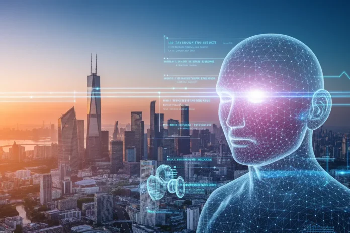 Vision AI technology analyzing digital visual data in real time for automation