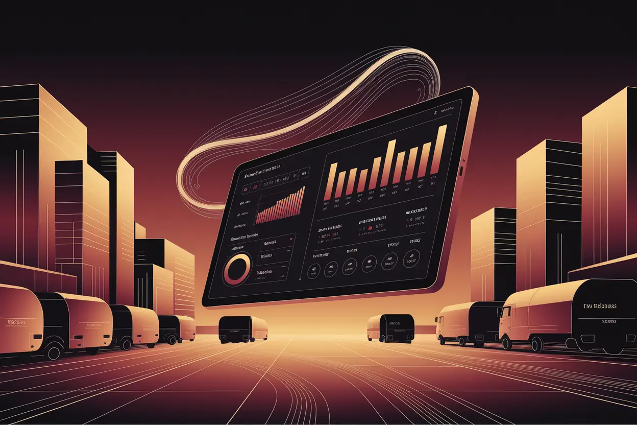 Graphical representation of AI in Supply Chain Management improving efficiency