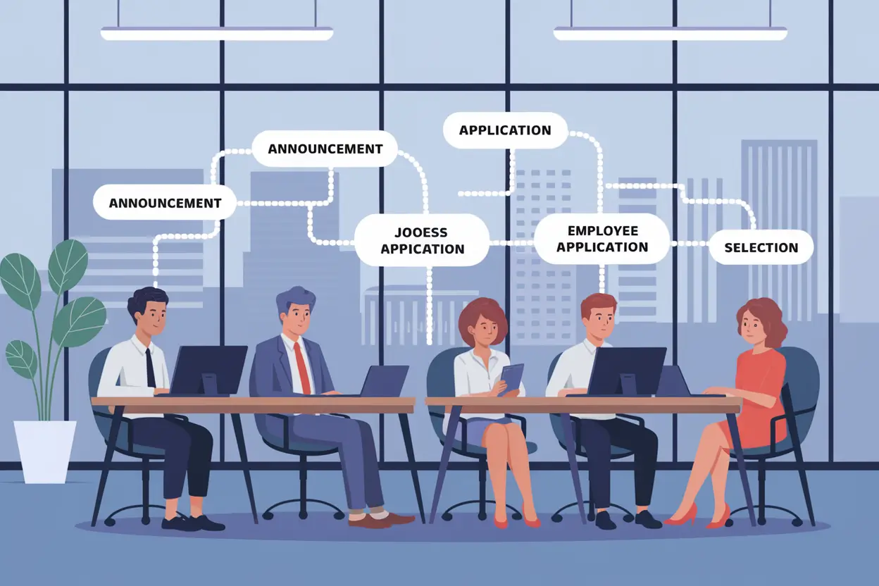 Detailed diagram explaining what is internal job posting