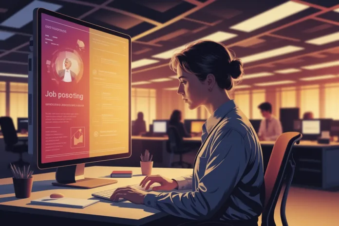 Detailed diagram explaining what is internal job posting