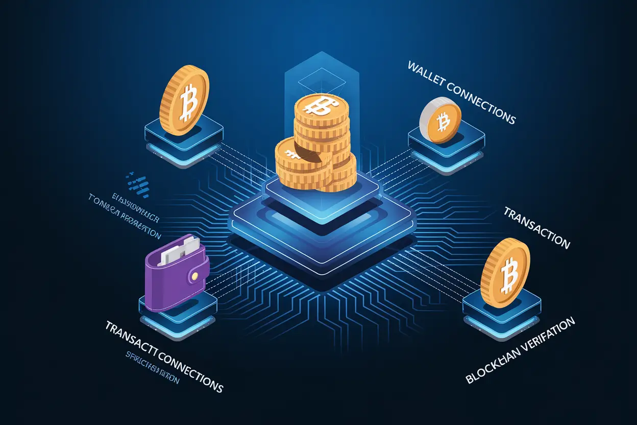 Benefits of Crypto Payments for Casino Operators illustrated with digital casino and cryptocurrency icons