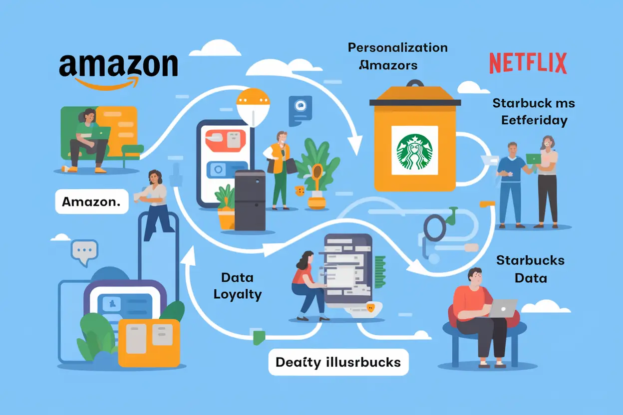 illustration showing stages of Customer Lifecycle Management