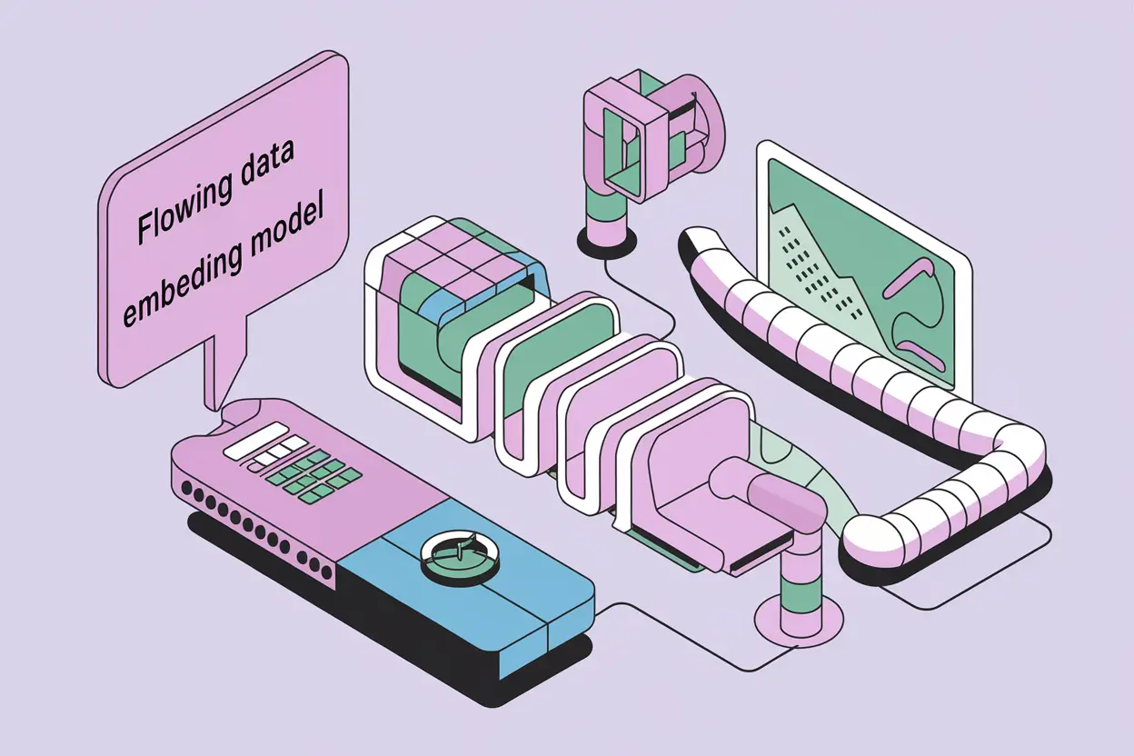 Illustration showing the 10 best embedding models powering AI systems in 2026 across text, image, and multimodal data