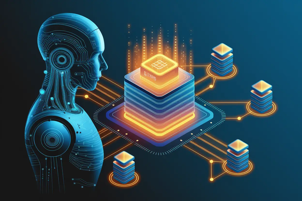 Illustration showing how to earn money with AI + Blockchain projects in 2026 using decentralized networks