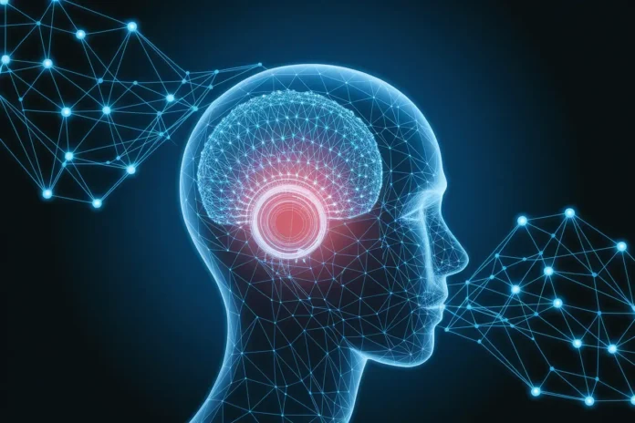 Top AI + Crypto Investment Opportunities in 2026 visual showing AI neural network connected to blockchain nodes