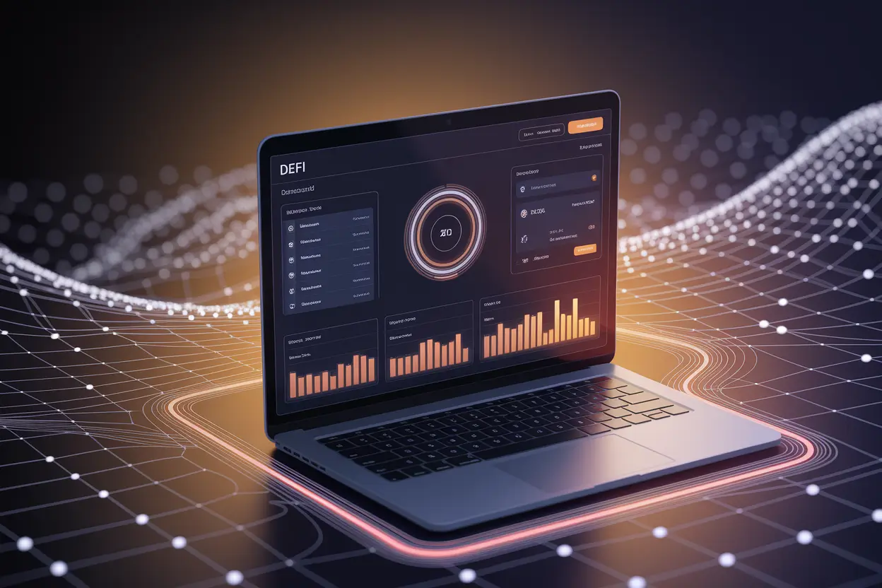 Diagram explaining how to build a DeFi platform using AI + Smart Contracts