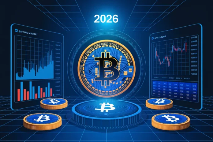 Infographic showing Bitcoin & Crypto Market Today with 2026 investment insights