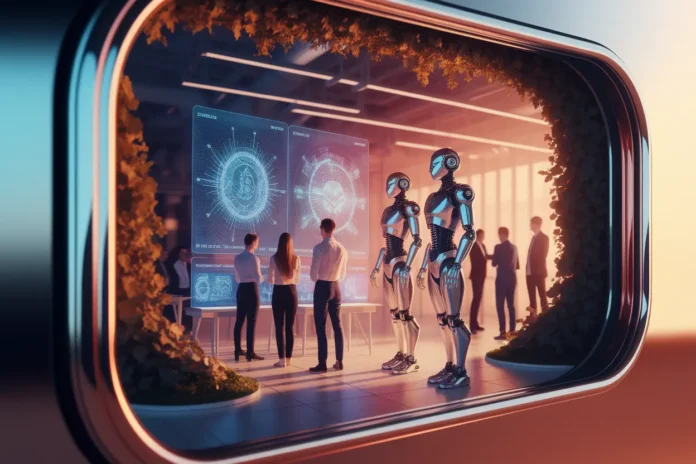 Future of Work AI Smart Contracts & Job Transformation concept illustration showing automation and decentralized systems