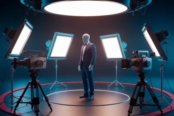 AI technology creating digital actors in movies with realistic human likeness and performance