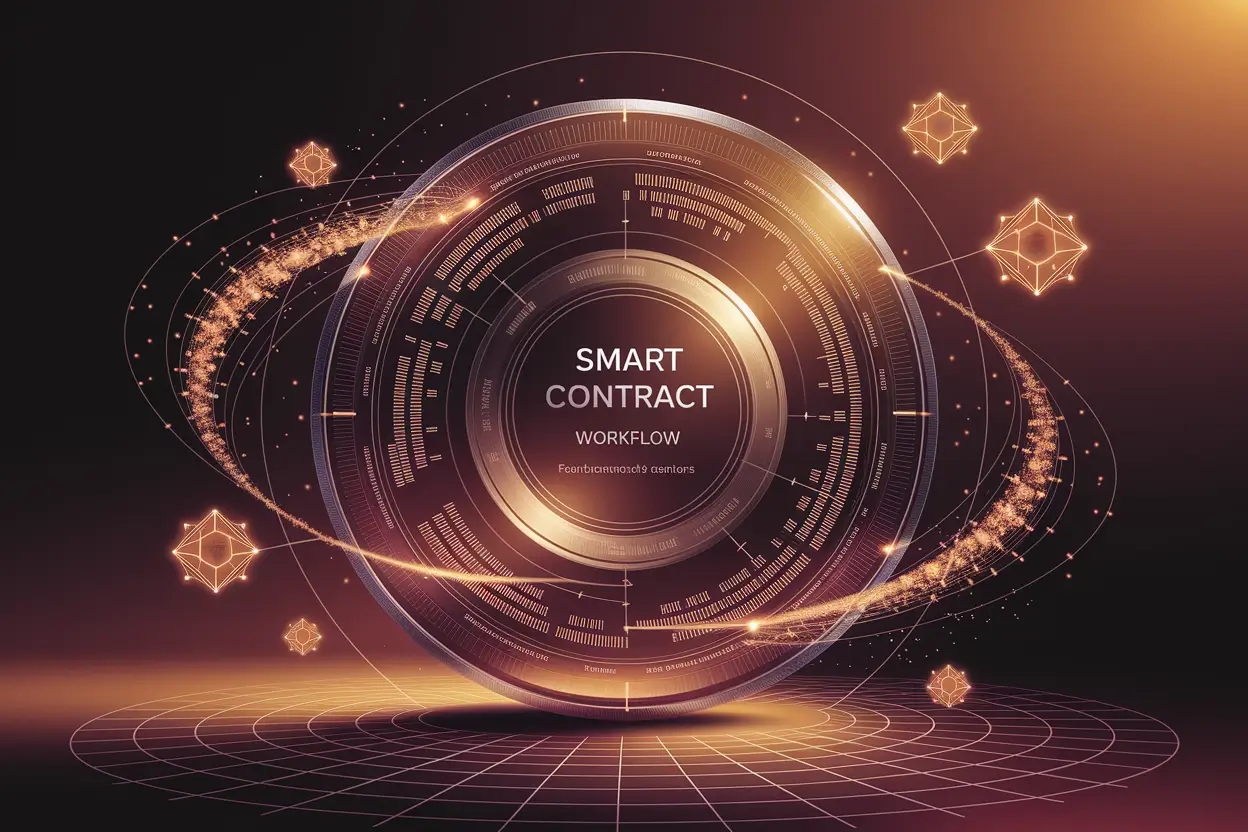 Illustration of Smart Contract Development Services and blockchain use cases