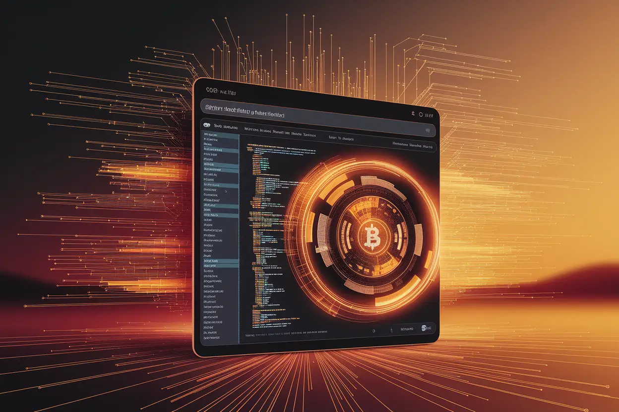 How AI is revolutionizing smart contract development illustration showing AI automation on blockchain systems