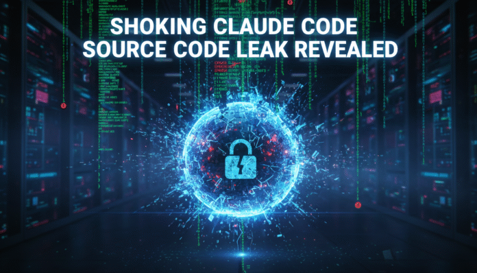 Digital visualization representing the Anthropic Claude Code source code leak