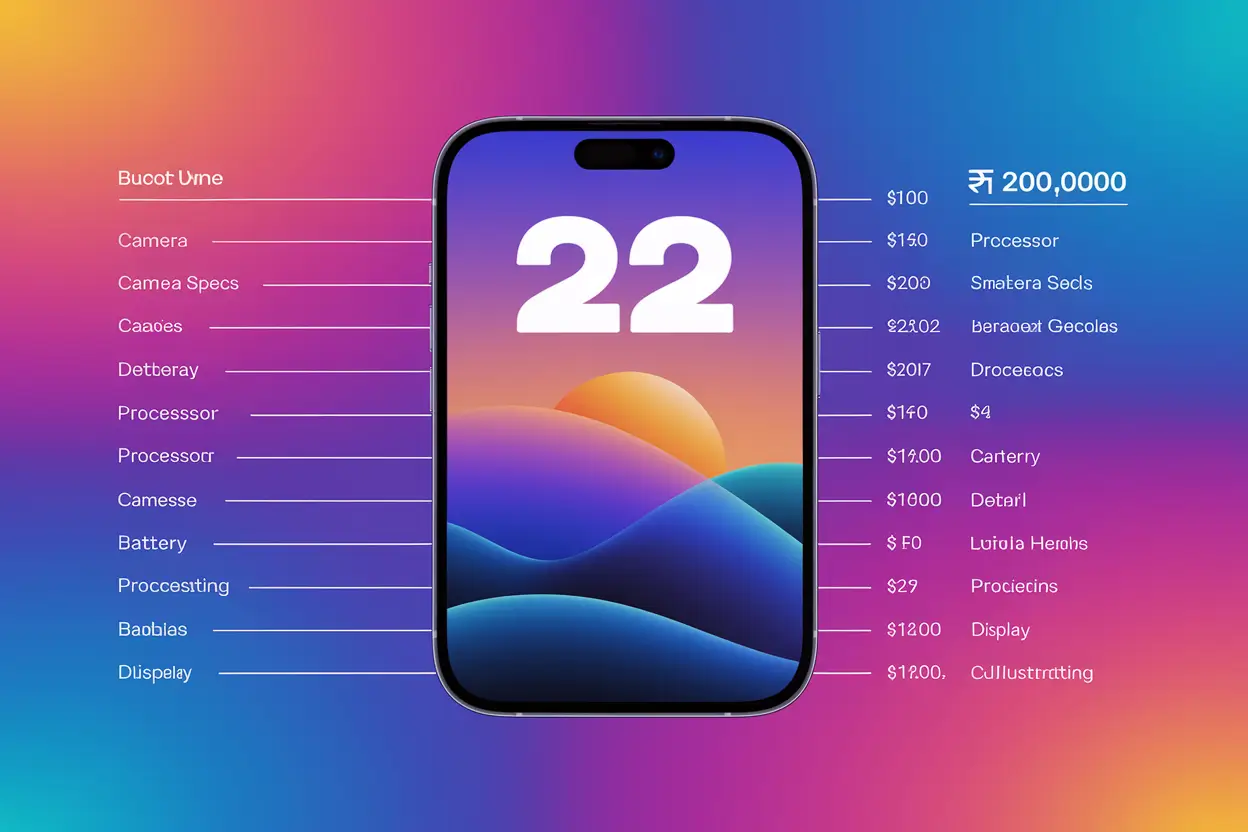 Best Smartphones Under ₹20,000 in India showing top 2026 models with specs comparison