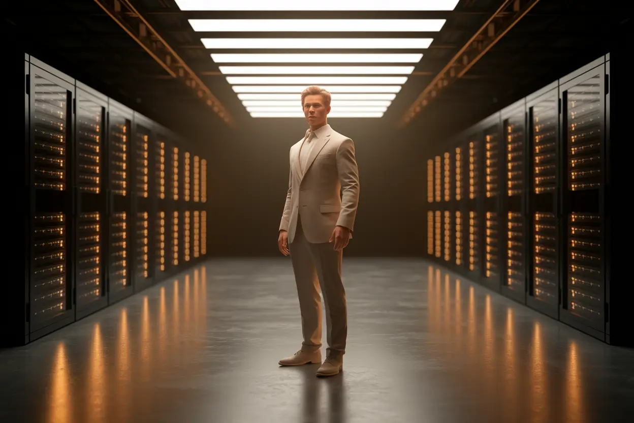 AI technology creating digital actors in movies with realistic human likeness and performance