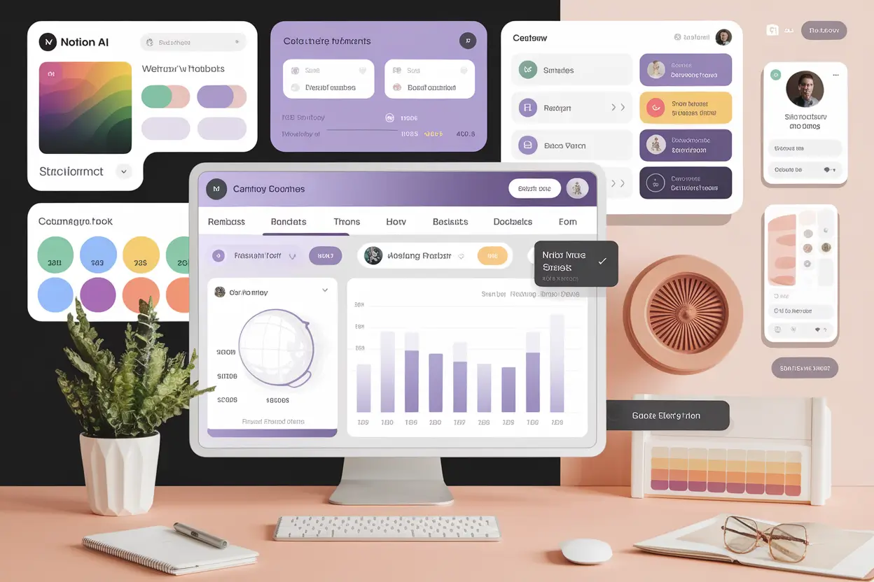 Visual representation of Top 10 Free AI Tools That Can Replace Your Job Tasks productivity setup