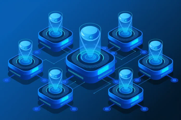 AI Agents + Smart Contracts architecture showing AI integration with blockchain for automation