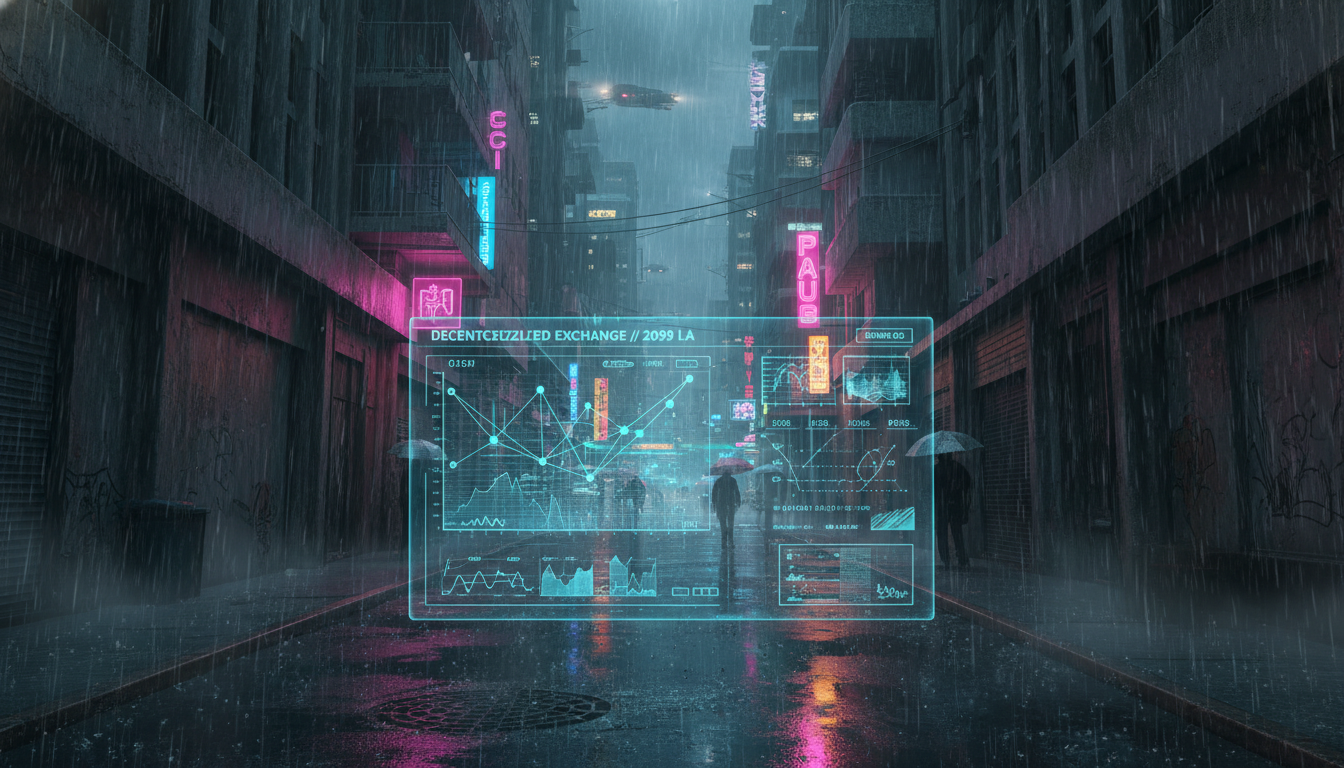 Gritty dystopian street scene from the Blade Runner 2099 upcoming web series 2026.