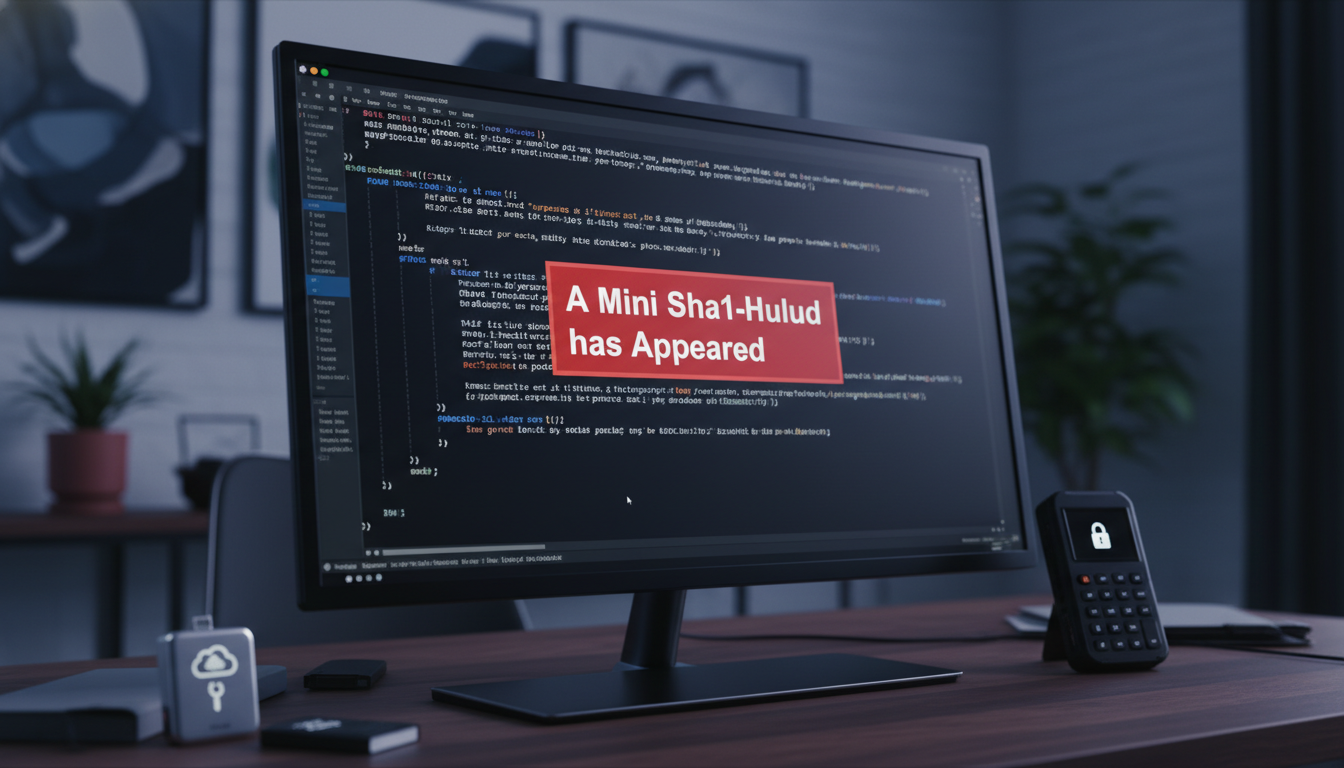 Developer terminal identifying signs of compromise from malicious npm packages during a security audit.