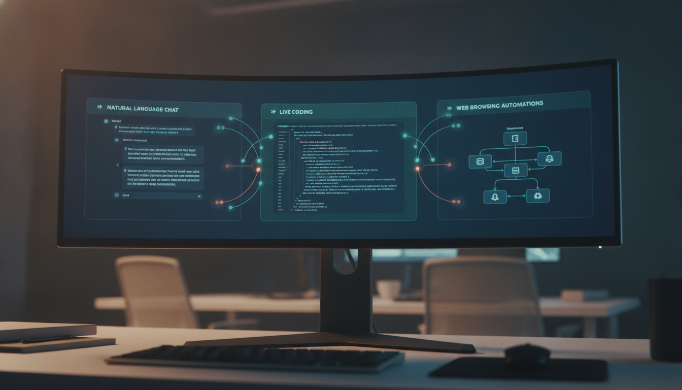 An advanced AI superapp dashboard illustrating workflow automation, designed for the era where Metamask for AI agents is here.