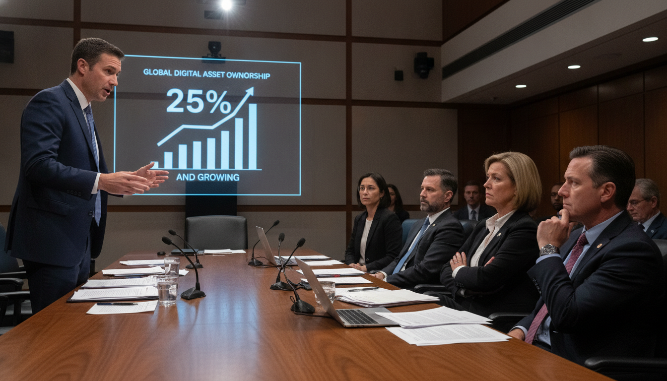 Politicians debating digital currency policies during the 1st Crypto tax hearing for congress.