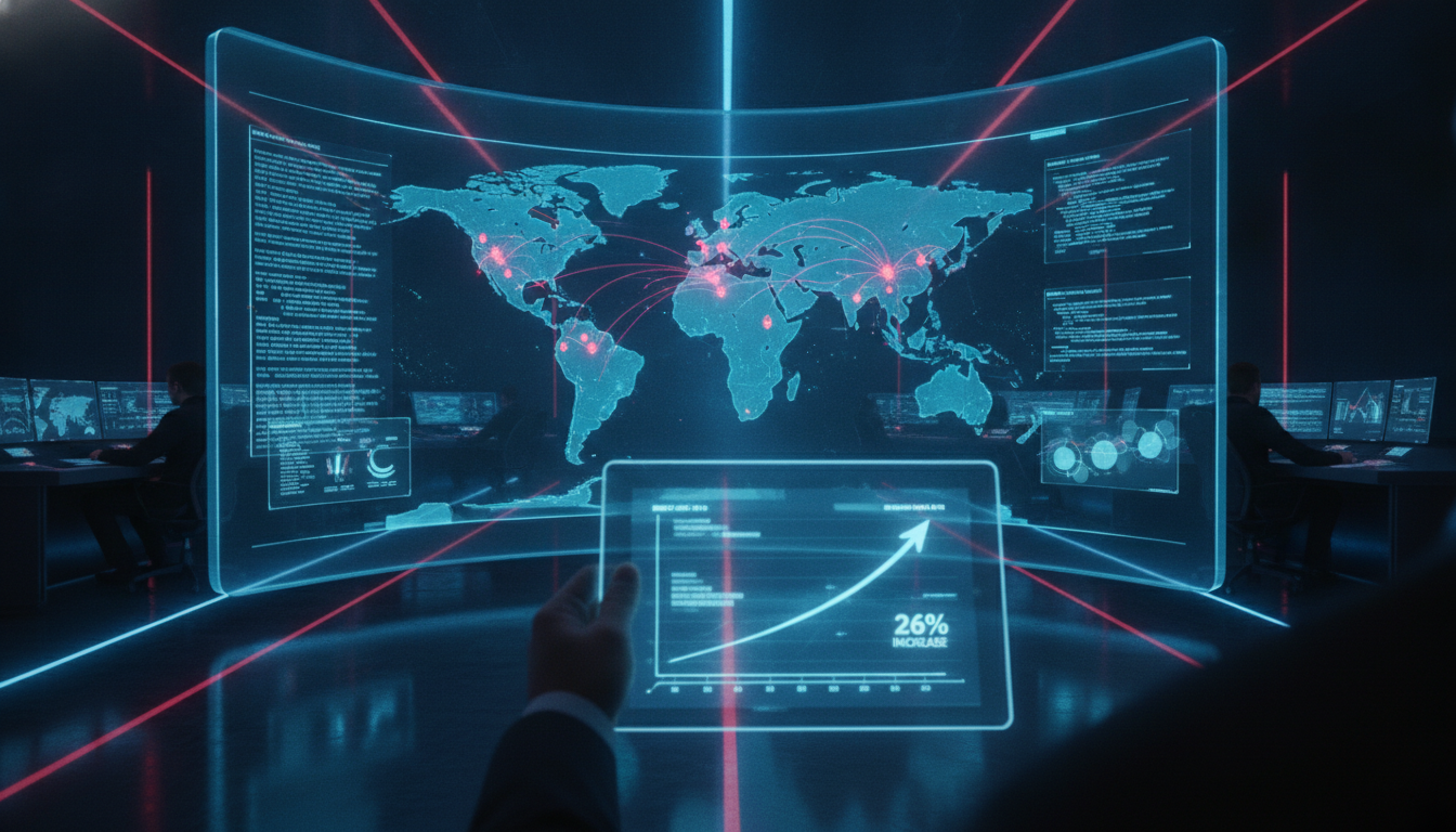 A global cybersecurity heat map illustrating the rising wave of cybercrime linked to Wise's Half-Billion-Euro Problem.
