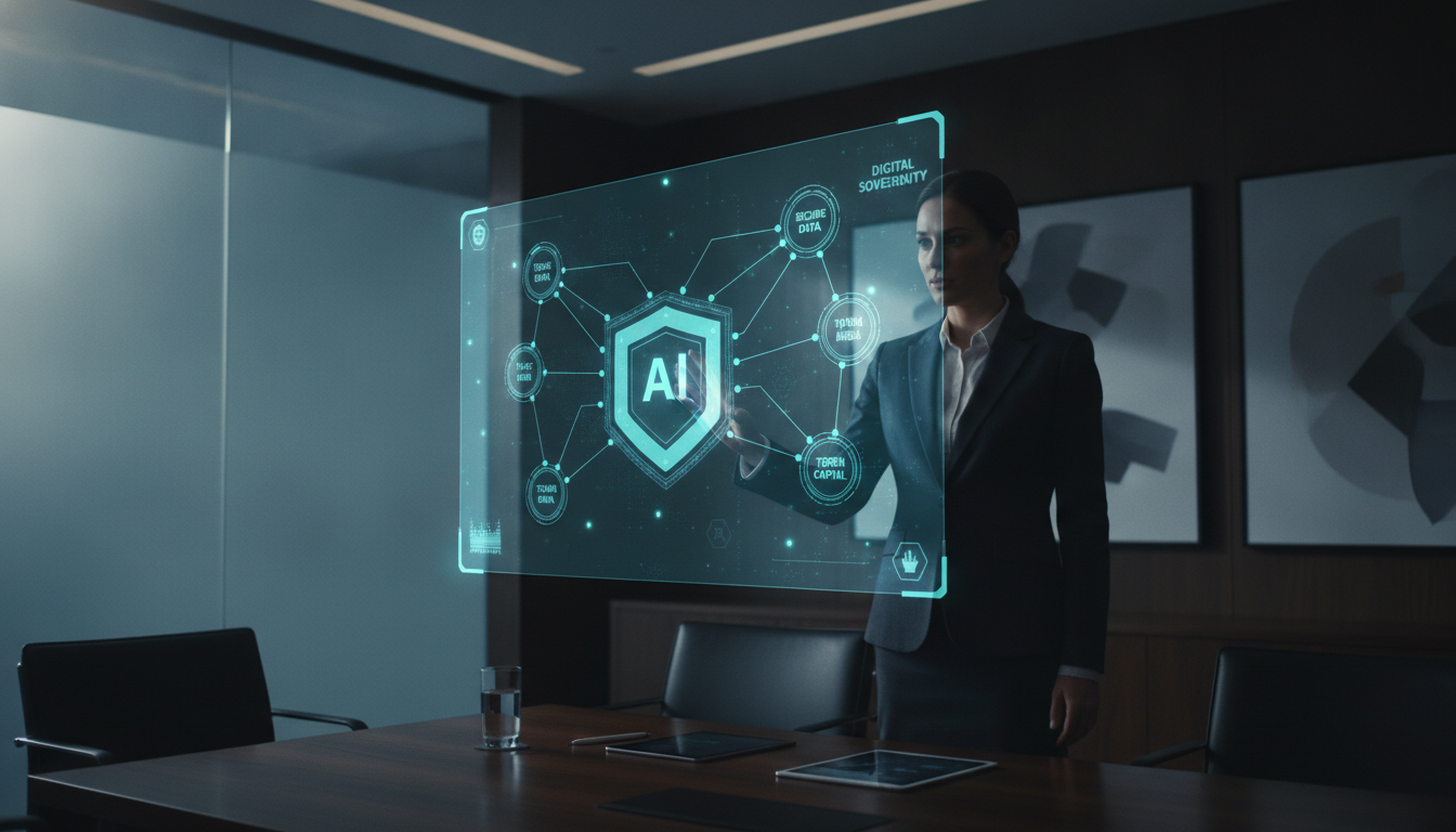 A business strategist planning custom infrastructure with a Generative Ai Development Company to secure digital sovereignty.