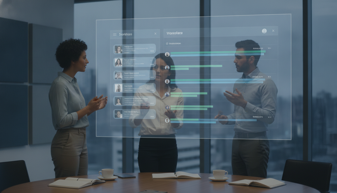 A diverse team collaborating in a modern workspace utilizing Claude Tag for persistent project tracking