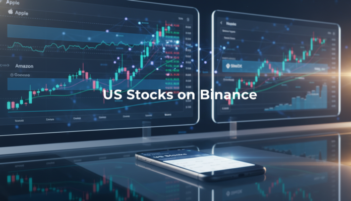A modern trading screen demonstrating how Binance offers US stocks via digital interfaces.