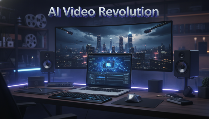 Creating engaging videos with AI using modern video editing software and neural networks.