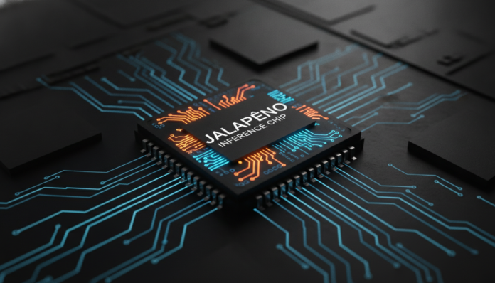 The newly developed silicon processor shown as OpenAI and Broadcom unveil LLM-optimized inference chip.