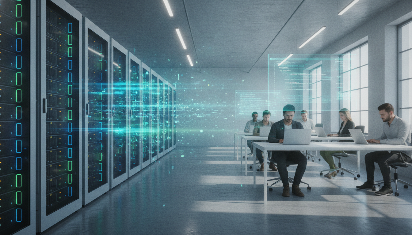 High-performance GPU servers powering cloud-based Ai Applications for tech startups.