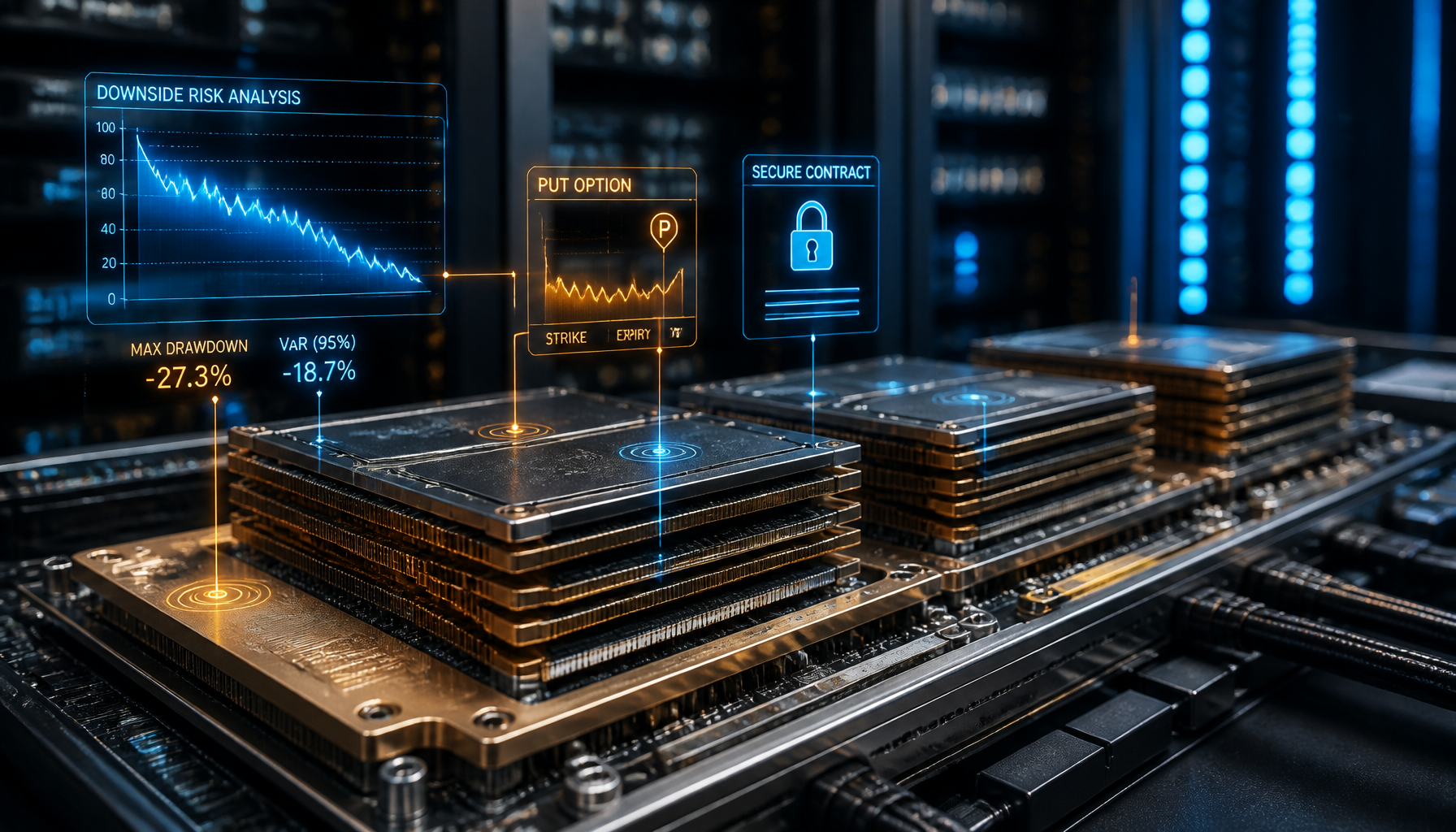 Advanced AI cloud server memory chips operating securely under the same stablecoin rulebook financial climate.