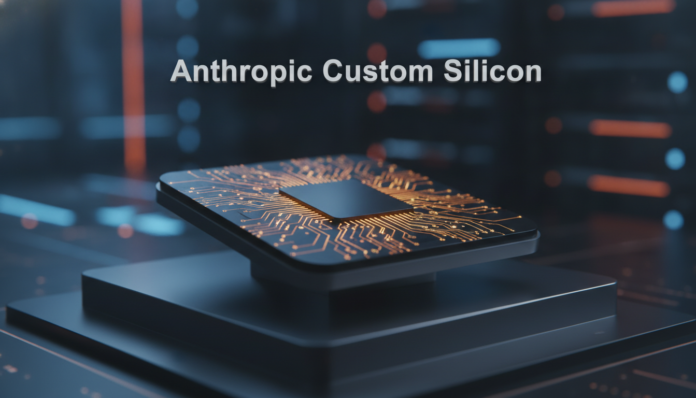 A high-tech Anthropic custom chip designed in partnership with Samsung for advanced AI processing.