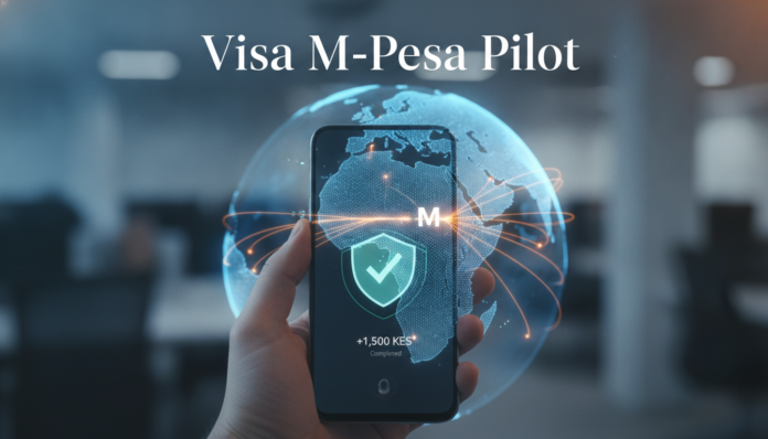 A smartphone showcasing digital transactions representing the Visa M-Pesa Onafriq stablecoin pilot across Africa.