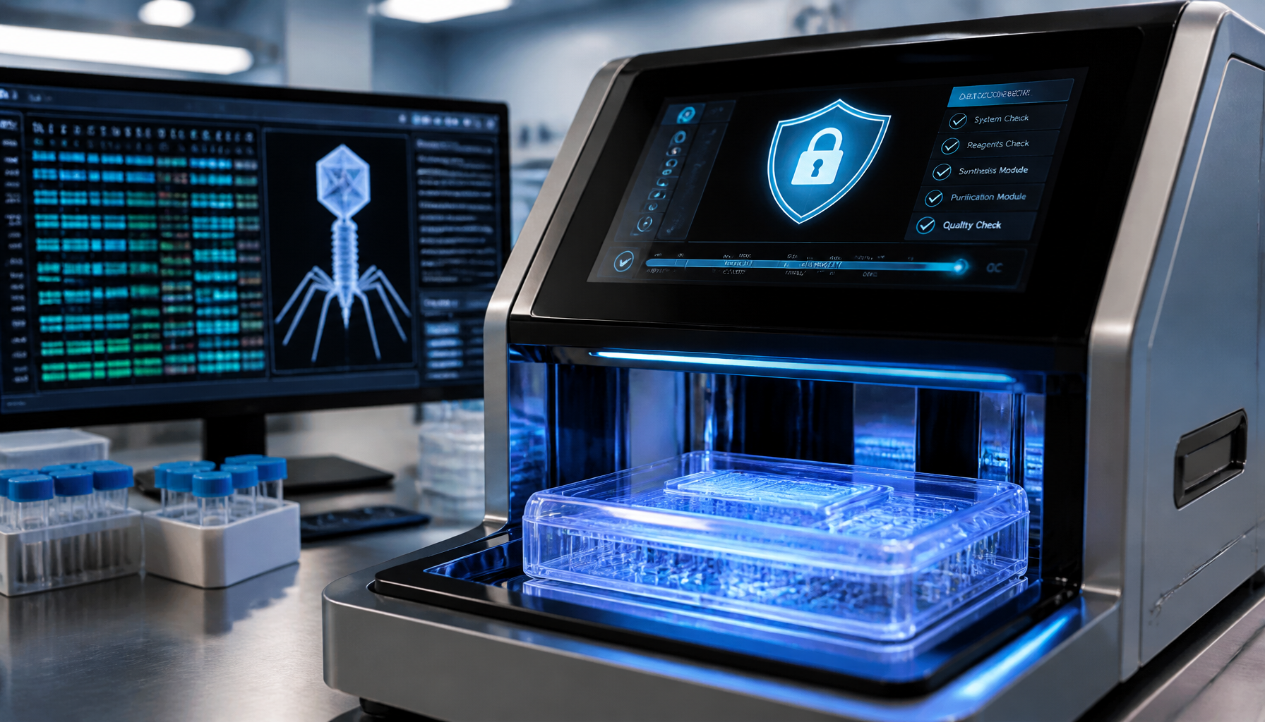 A secure laboratory synthesis checkpoint designed to monitor and safely manage AI to design a working virus.