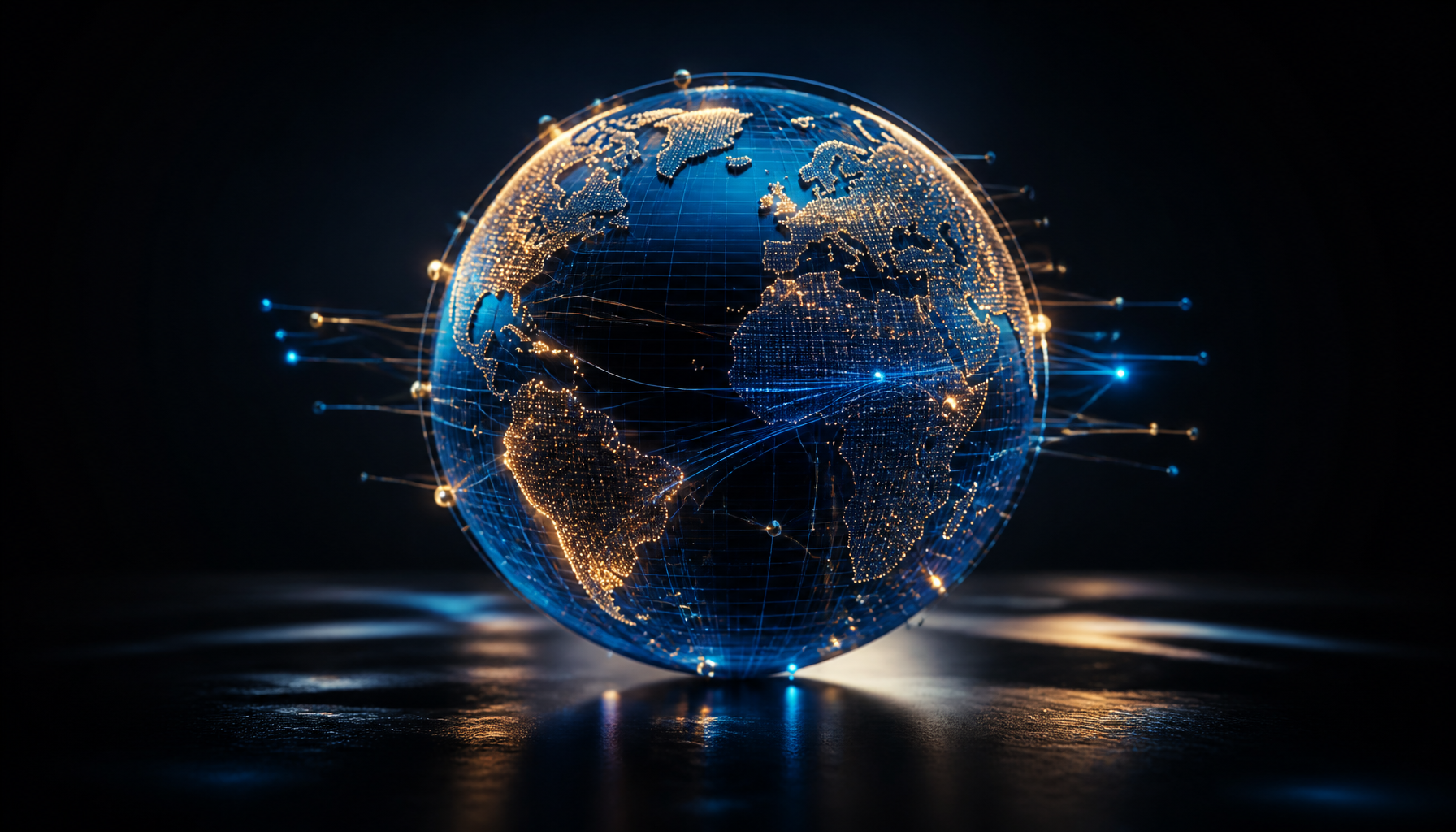 A glowing digital globe depicting decentralized finance and global stablecoin networks, showing that Crypto Has Nothing To Prove.