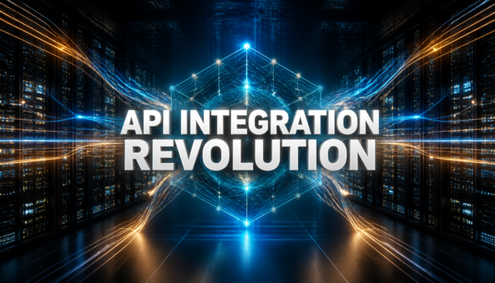 An enterprise server hub visualizing modern AI model API integration.